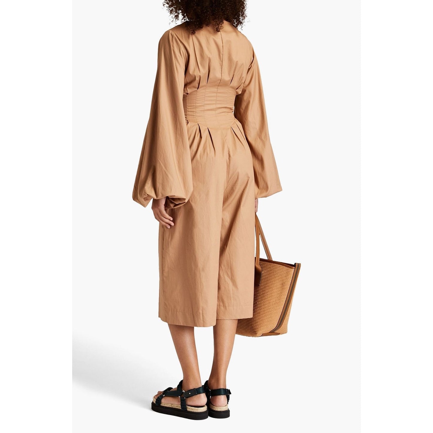 Andrea Iyamah | Nia pleated cotton-poplin jumpsuit