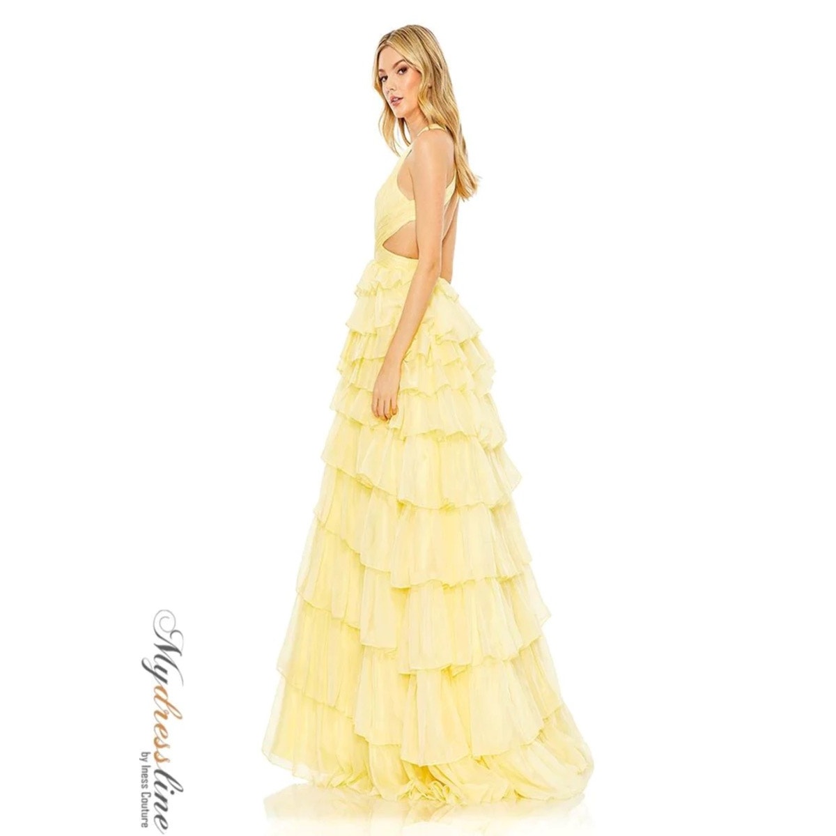 Mac Duggal | Layered Cut-Out Maxi Dress
