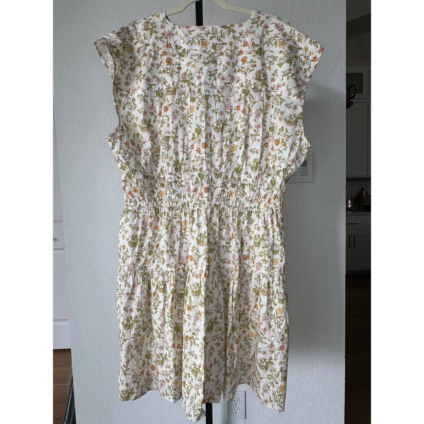 NWT Derek Lam 10 Crosby Tora Floral Fit & Flare Mini Dress Cream Womens 20 Boho