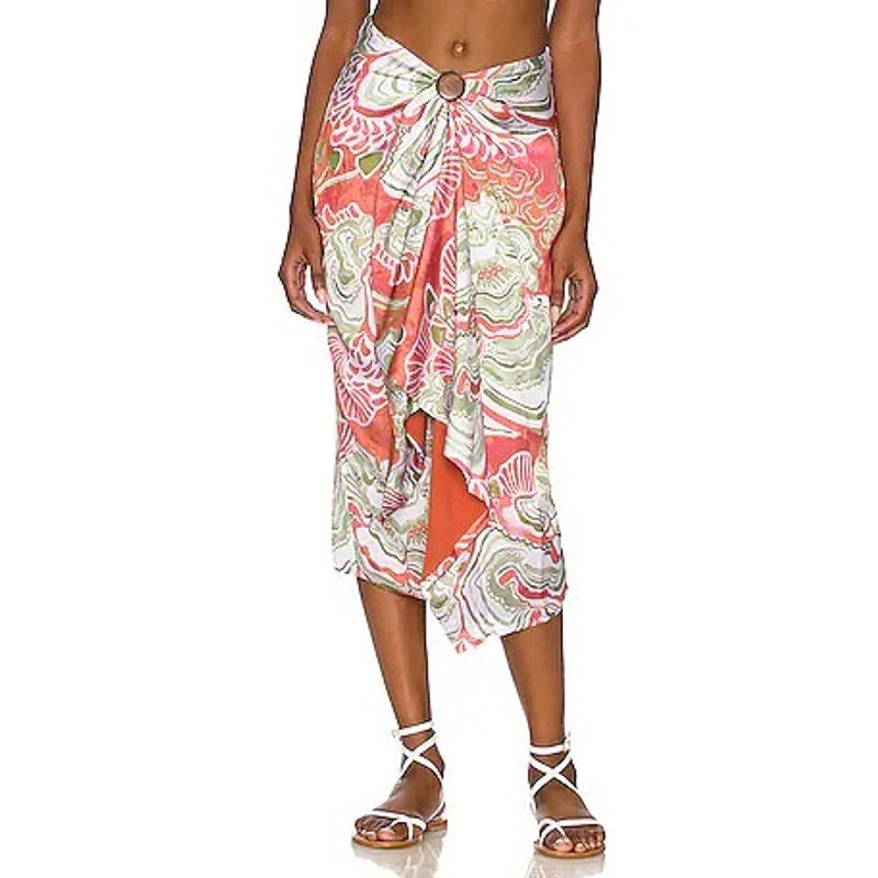 Andrea Iyamah | Behati Satin Draped Midi Skirt