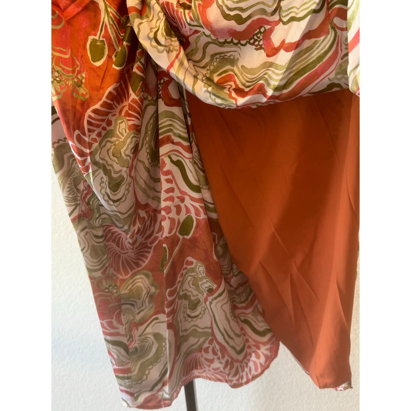 Andrea Iyamah | Behati Satin Draped Midi Skirt