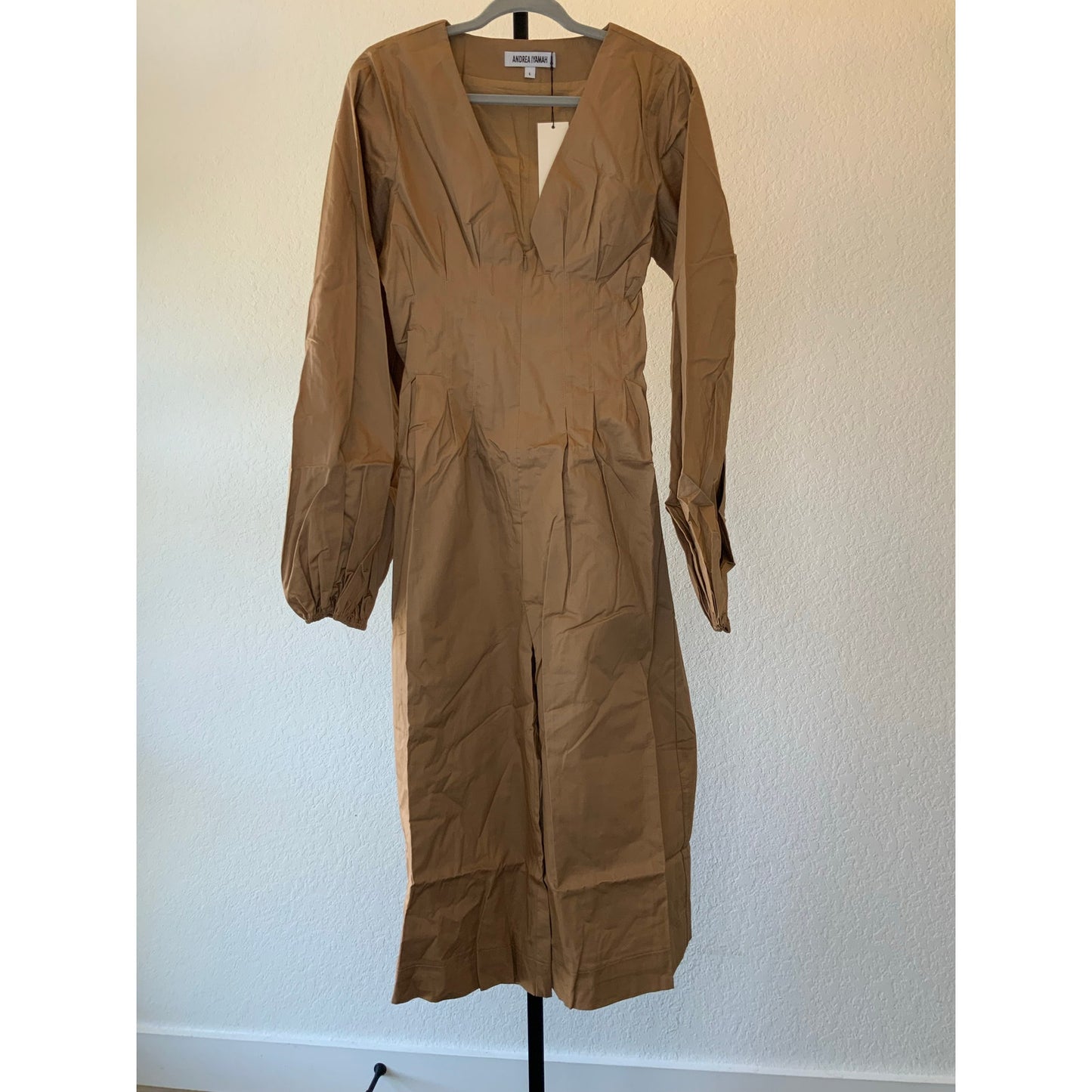 Andrea Iyamah | Nia pleated cotton-poplin jumpsuit