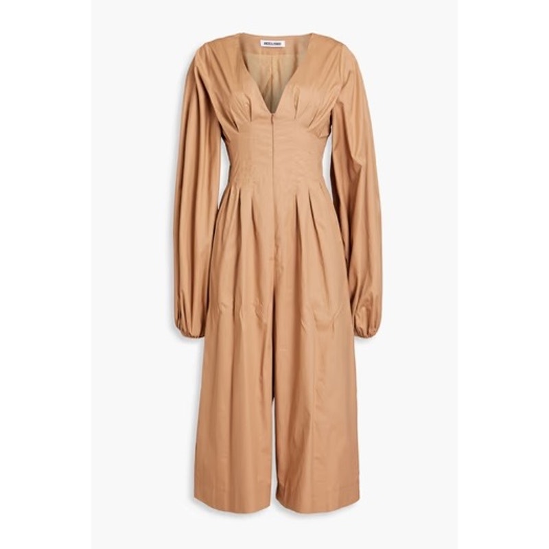 Andrea Iyamah | Nia pleated cotton-poplin jumpsuit
