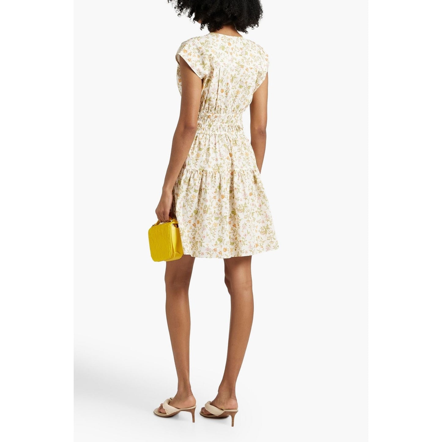 NWT Derek Lam 10 Crosby Tora Floral Fit & Flare Mini Dress Cream Womens 20 Boho