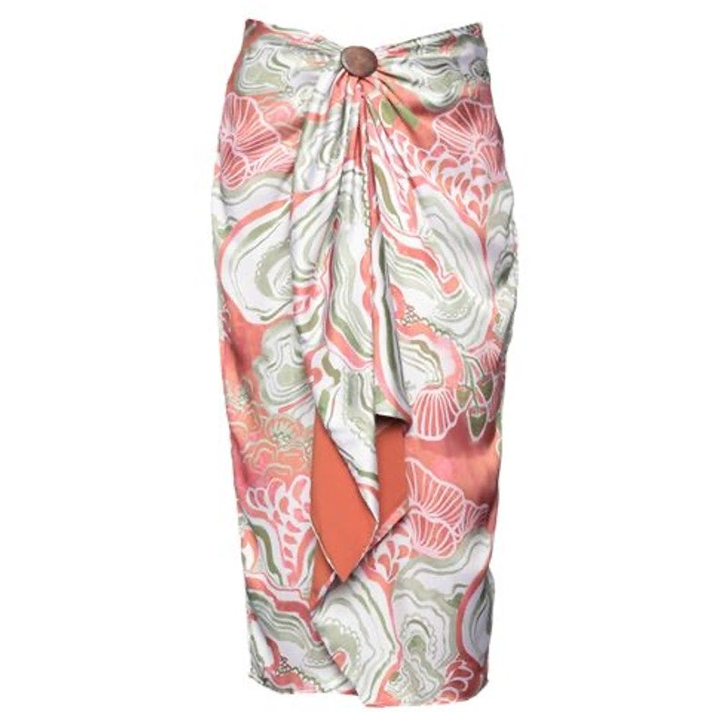 Andrea Iyamah | Behati Satin Draped Midi Skirt