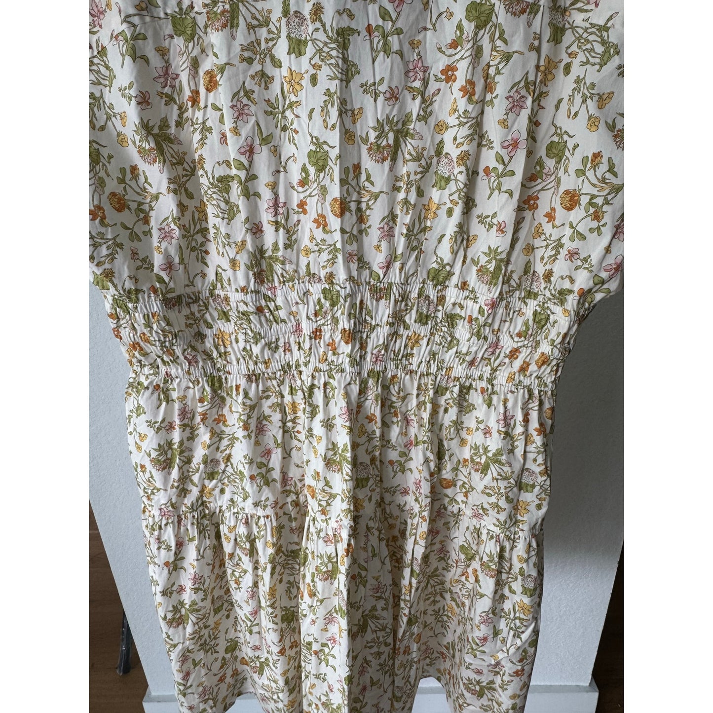 NWT Derek Lam 10 Crosby Tora Floral Fit & Flare Mini Dress Cream Womens 20 Boho