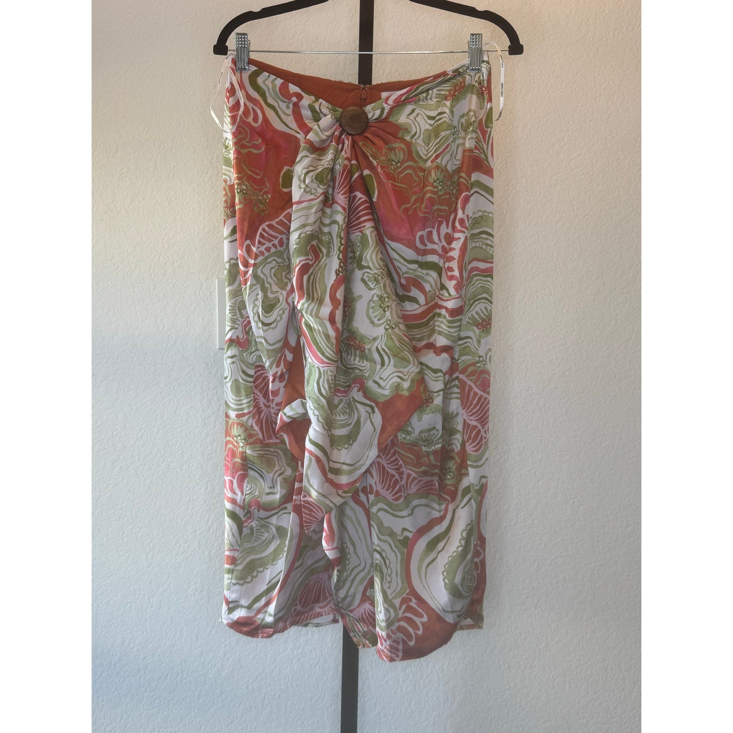 Andrea Iyamah | Behati Satin Draped Midi Skirt