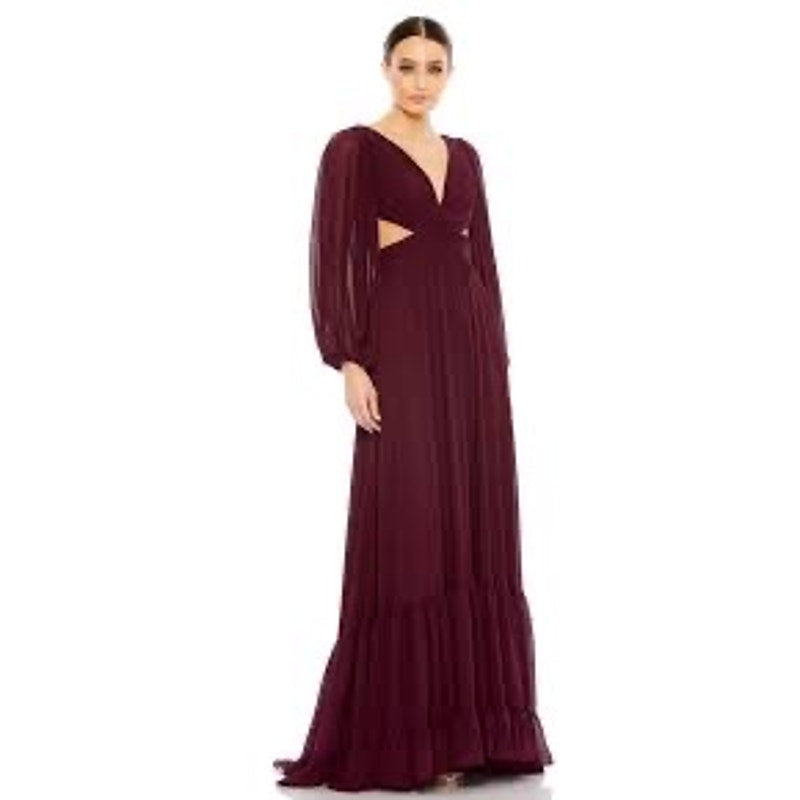 Mac Duggal | Pleated Chiffon Evening Dress