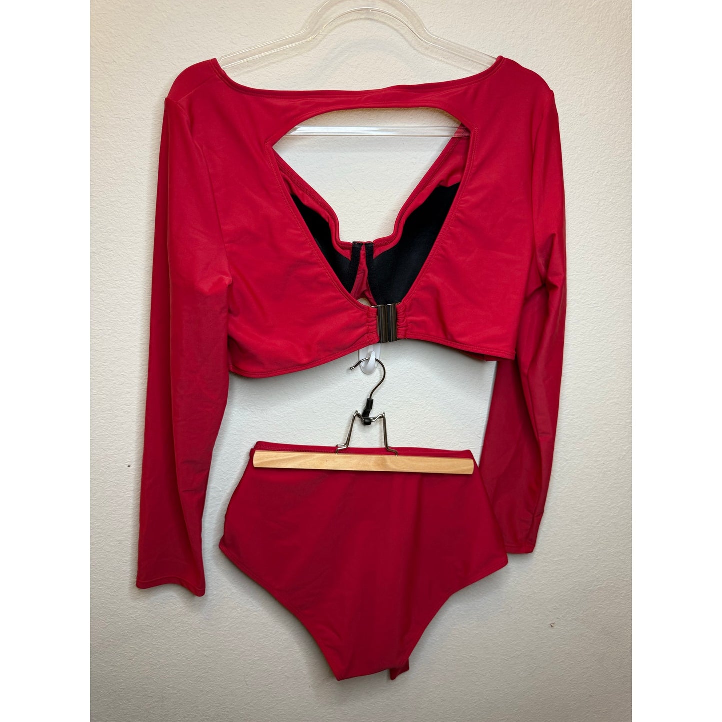 Andrea Iyamah Maven Bikini Top & Bikini Bottom Set Red Women's XXL Beach Swim