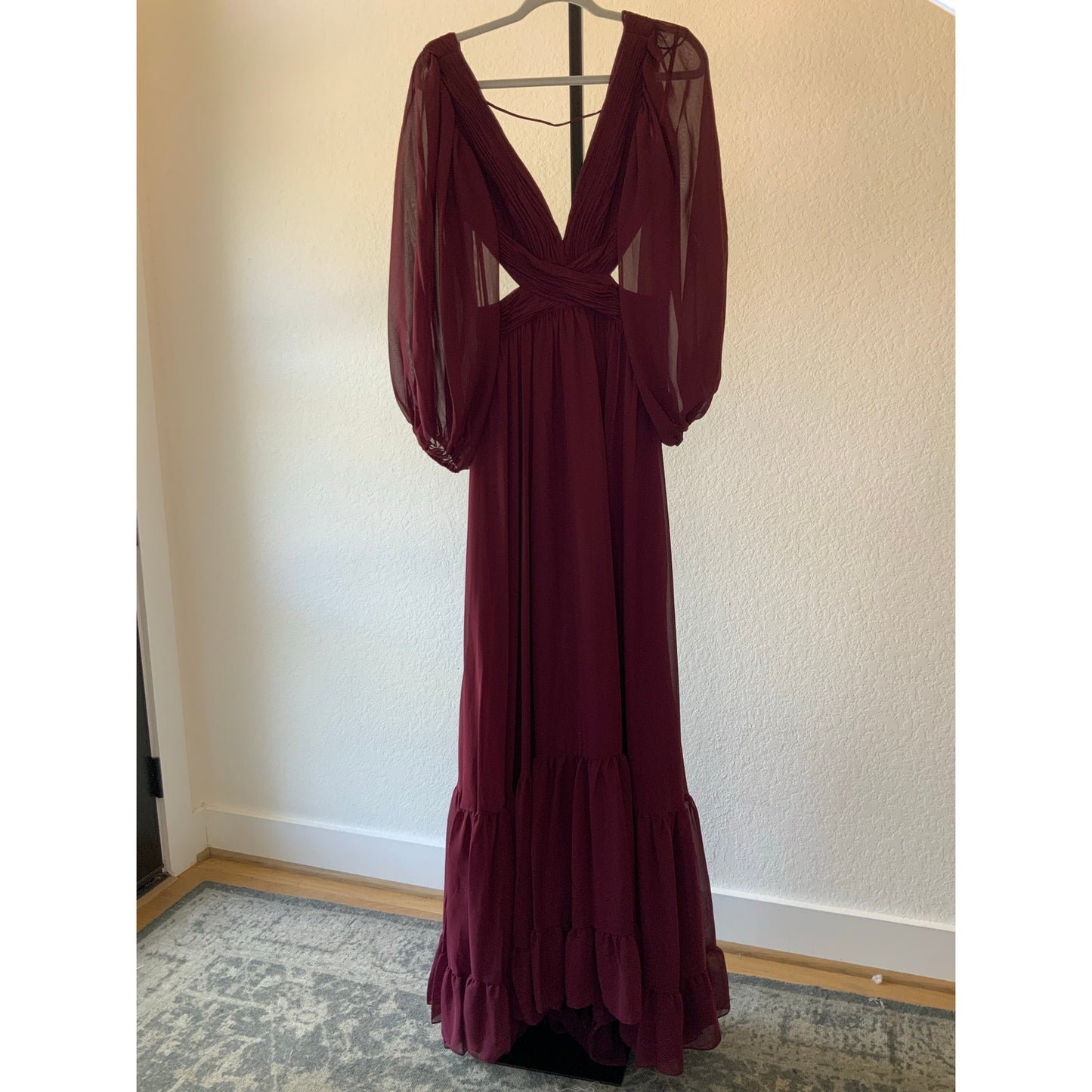Mac Duggal | Pleated Chiffon Evening Dress