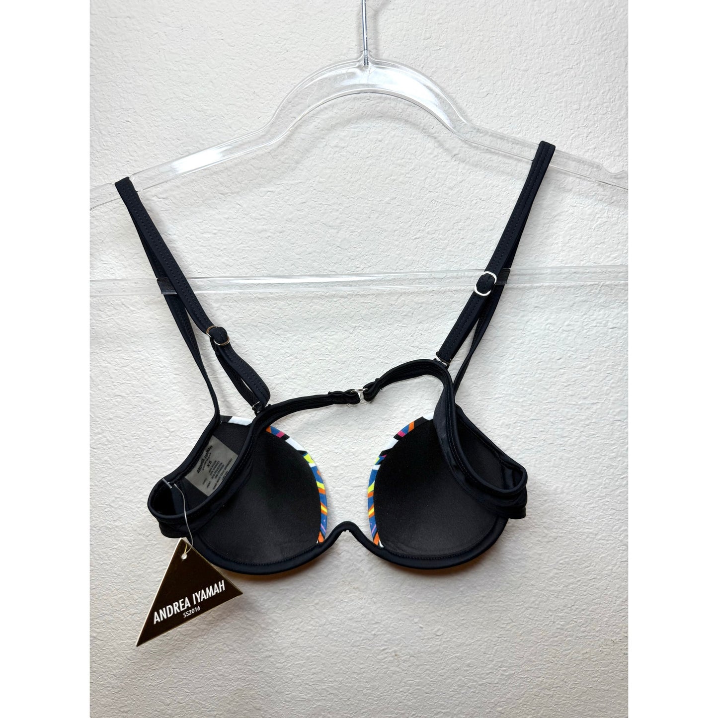 NWT Andrea Iyamah Tribal Print Underwired Bikini Top Multicolor Women's XS Swim