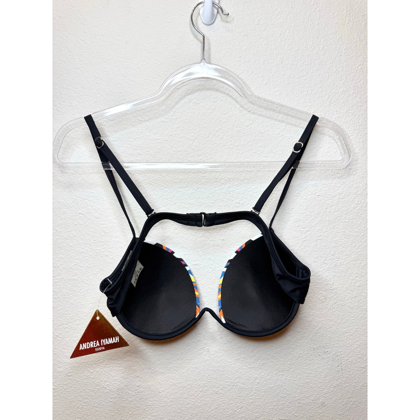 NWT Andrea Iyamah Tribal Print Underwired Bikini Top Multicolor Women's L Swim