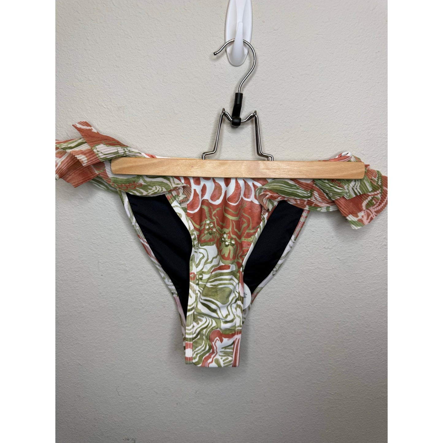 NWT Andrea Iyamah Salama Bikini Bottom Abstract Mushroom Print Women's S Swim