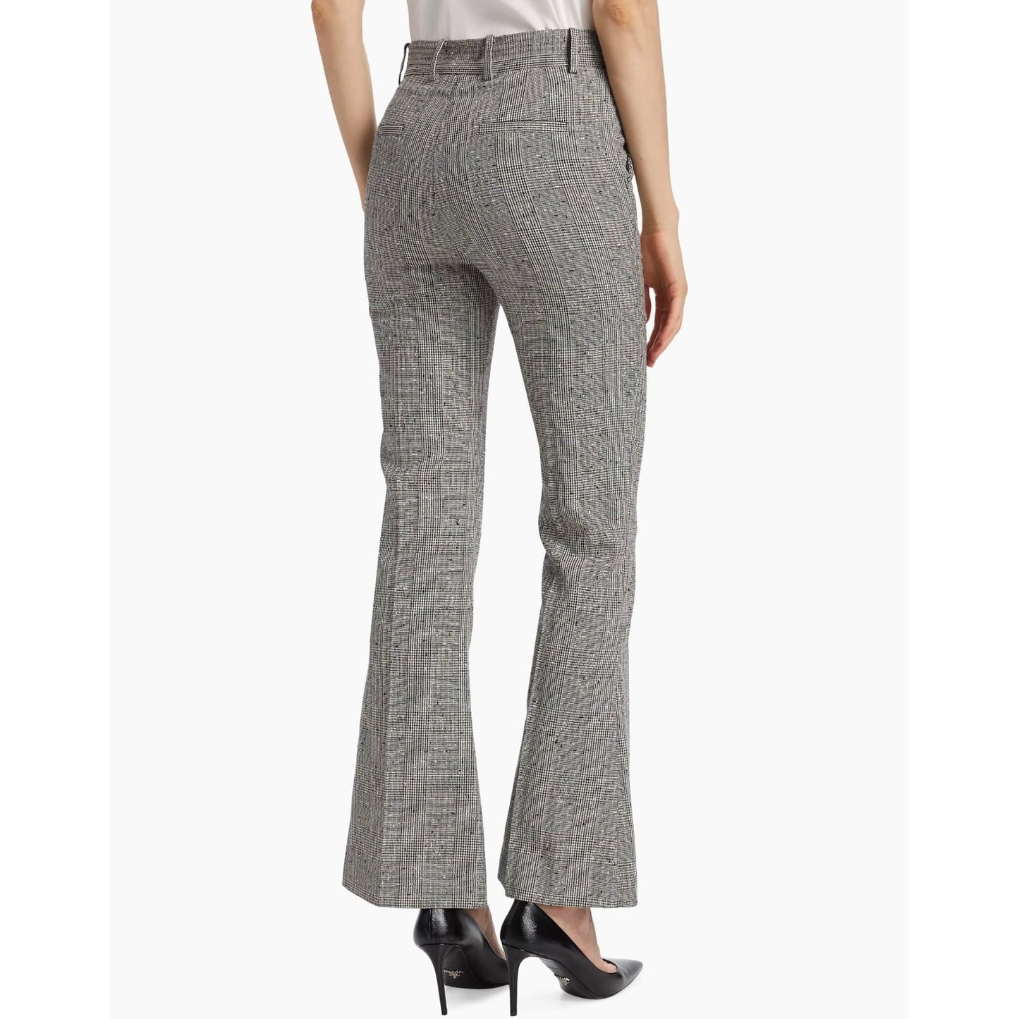 NWT Generation Love Presley Plaid Bootcut Pants Gray Black Womens US 8/10 Office